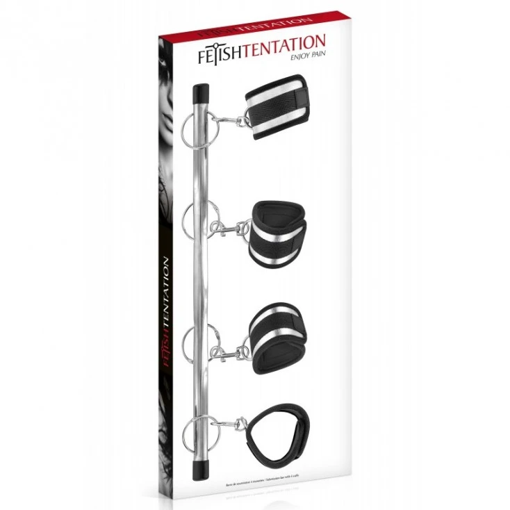 Barre D'Entrave Avec Menottes Poignets Et Chevilles - Fetish Tentation 3 Barre D'Entrave Avec Menottes Poignets Et Chevilles - Fetish Tentation – Image 3