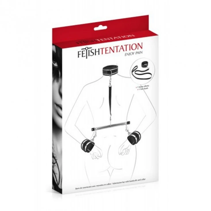 Barre De Soumission Avec Menottes, Collier Et Laisse - Fetish Tentation 2 Barre De Soumission Avec Menottes, Collier Et Laisse - Fetish Tentation – Image 2