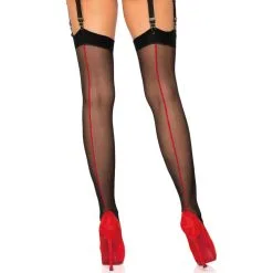 Bas Couture Rouge Non Autofixants - Leg Avenue