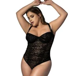 Body à Armatures Noir Grande Taille - Mapalé