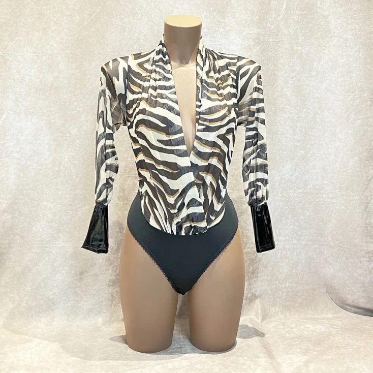 Body Manches Longues ‘Imprimé Tigré’ – OutX 1 Body Manches Longues ‘Imprimé Tigré’ – OutX