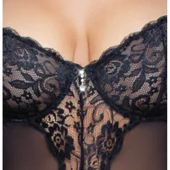 Body Ouvert Avec Menottes Courbes Généreuses - Cottelli Collection -Sextoys boutique body ouvert avec menottes courbes genereuses cottelli collection 3