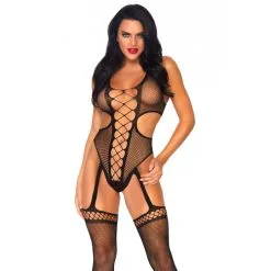 LEG AVENUE Bodystocking Sexy Body Bas Et Porte-jarretelles -Sextoys boutique body resille 1