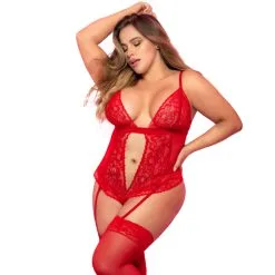 Body String Porte-Jarretelles Dentelle Et Cœur - Mapalé Lingerie -Sextoys boutique body string porte jarretelles dentelle et coeur mapale lingerie 4