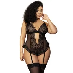 Body String Porte-Jarretelles Dentelle Et Cœur - Mapalé Lingerie -Sextoys boutique body string porte jarretelles dentelle et coeur mapale lingerie 5