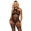 Bodystocking Ouvert Avec Col Halter - Leg Avenue