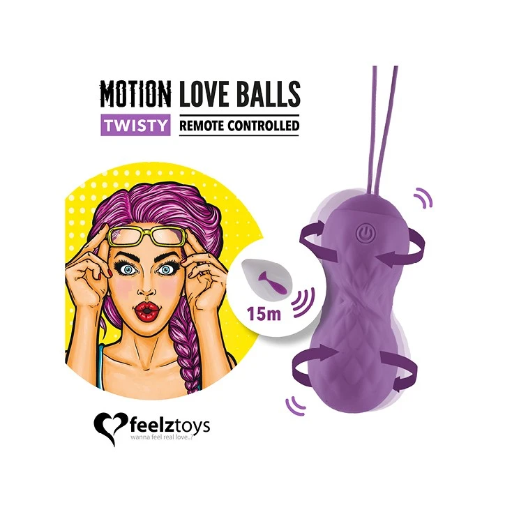 Boules De Geisha Télécommandées 'Motion Love Balls Twisty' - FeelzToys 2 Boules De Geisha Télécommandées 'Motion Love Balls Twisty' - FeelzToys – Image 2