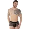 Boxer Push-Up Noir En Tulle Transparent – Eros Veneziani