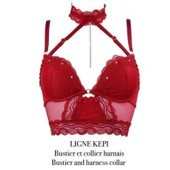 Bustier Bonnets Pleins à Strass Képi – Luxxa -Sextoys boutique bustier bonnets pleins a strass kepi luxxa 3