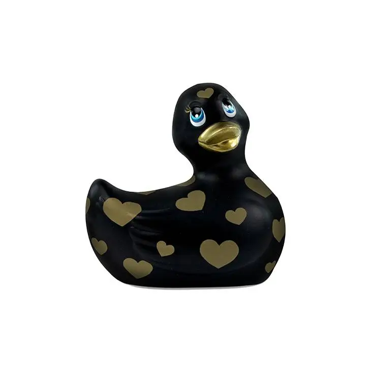 Canard Vibrant ‘I Rub My Duckie 2.0 Romance’ Noir Avec Cœurs Dorés – Big Teaze Toys 1 Canard Vibrant ‘I Rub My Duckie 2.0 Romance’ Noir Avec Cœurs Dorés – Big Teaze Toys