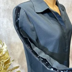 Chemise Col Classique à Sequins - Prêt-à-Porter Paradise Boutik -Sextoys boutique chemisier 2