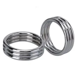 Cockring Bosselé En Acier Inoxydable - 15 Mm De Largeur