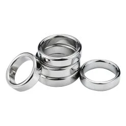 Cockring Plat Et Large En Acier Inoxydable - 14 Mm De Largeur