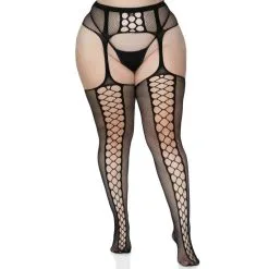 Collants Ouverts Multi-Résilles Courbes Généreuses – Leg Avenue