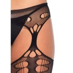 Collant Résille Effet Porte-Jarretelles Et String Assorti - Leg Avenue -Sextoys boutique collant resille effet porte jarretelles et string assorti leg avenue 2