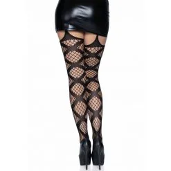 Collants Résille Effet Porte-jarretelles – Leg Avenue -Sextoys boutique collants resille effet porte jarretelles leg avenue 3