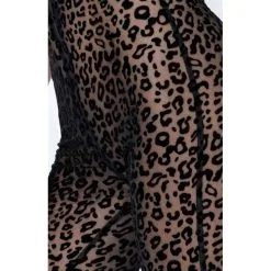 Combinaison Ouvrable à Motifs Léopard ‘Boudoir Stories’ – Noir Handmade -Sextoys boutique combinaison ouvrable a motifs leopard boudoir stories noir handmade 5
