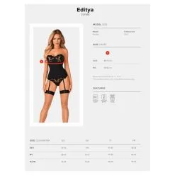 Corset Avec Jarretelles ’Editya’ - Obsessive -Sextoys boutique corset avec jarretelles editya obsessive 4