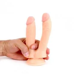 Dildo Double Pénétration 19 Cm Ventouse - Kiotos Cox -Sextoys boutique dildo double penetration 19 cm ventouse kiotos cox 3