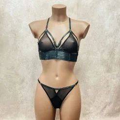 Sextoys boutique -Sextoys boutique ensemble 2 piece top triangle string brides extensibles 1