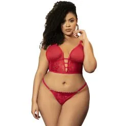 Ensemble 2 Pièces Convertible En Babydoll Rouge – Mapalé Lingerie -Sextoys boutique ensemble 2 pieces convertible en babydoll rouge mapale lingerie 7