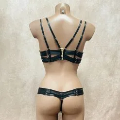 Collection Exclusive Paradise Boutik Ensemble 2 Pièces Soutien-gorge & String, Brides Extensibles Et Résille -Sextoys boutique ensemble 2 pieces soutien gorge string brides extensibles et resille 4