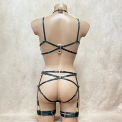 Collection Exclusive Paradise Boutik Ensemble 3 Pièces Soutien-gorge & Culotte Ouverts, Porte-jarretelles Intégrés -Sextoys boutique ensemble 3 pieces soutien gorge et culotte ouverts et porte jarretelles integres 3