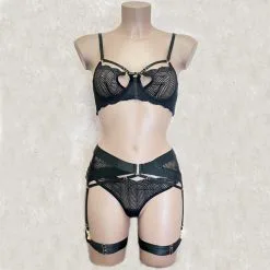 Collection Exclusive Paradise Boutik Ensemble Lingerie 5 Pièces Dentelle Graphique