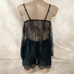 Ensemble Nuisette, Kimono Et Short En Dentelle -Sextoys boutique ensemble nuisette kimono et short en dentelle 2