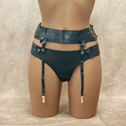 Collection Exclusive Paradise Boutik Ensemble Serre-Taillle Avec Porte-Jarretelles Et String Assorti