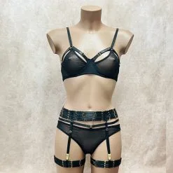 Collection Exclusive Paradise Boutik Ensemble Soutien-gorge, Culotte Et Porte-jarretelles Avec Jarretières Assorties -Sextoys boutique ensemble soutien gorge culotte et porte jarretelles avec jarretieres assorties 2