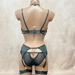 Collection Exclusive Paradise Boutik Ensemble Soutien-gorge, Culotte & Porte-Jarretelles Avec Jarretières Assorties -Sextoys boutique ensemble soutien gorge culotte porte jarretelles avec jarretieres assorties 2