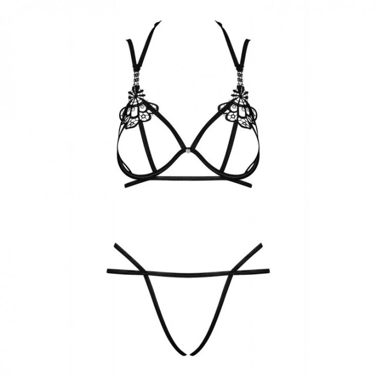 Obsessive Ensemble Soutien-Gorge Et String Ouverts Avec Guipures – Obssessive 3 Obsessive Ensemble Soutien-Gorge Et String Ouverts Avec Guipures – Obssessive – Image 3