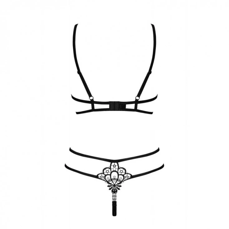 Obsessive Ensemble Soutien-Gorge Et String Ouverts Avec Guipures – Obssessive 4 Obsessive Ensemble Soutien-Gorge Et String Ouverts Avec Guipures – Obssessive – Image 4