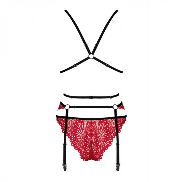 Obsessive Ensemble Soutien-Gorge, Porte-Jarretelles Et String Rouges Assortis - Obssessive 6 Obsessive Ensemble Soutien-Gorge, Porte-Jarretelles Et String Rouges Assortis - Obssessive – Image 6