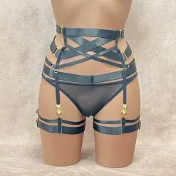 Collection Exclusive Paradise Boutik Ensemble String Et Serre-Taille Porte-Jarretelles Avec Jarretières