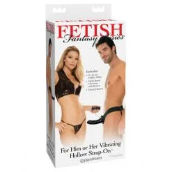 Pipedream Products FFS For Him Or Her Vibrating Hollow Strap-On Black