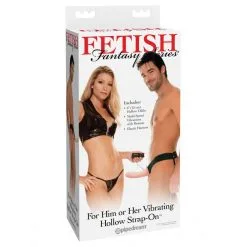 Pipedream Products FFS For Him Or Her Vibrating Hollow Strap-On Flesh