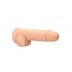 Gode à Ventouse Dual Density Avec Testicules 13,6 Cm D'Insertion - RealRock -Sextoys boutique gode a ventouse dual density avec testicules 136 cm d insertion realrock 6