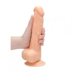 Gode à Ventouse Dual Density Avec Testicules 17 Cm D'Insertion - RealRock -Sextoys boutique gode a ventouse dual density avec testicules 17 cm d insertion realrock 3