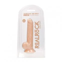 Gode à Ventouse Dual Density Avec Testicules 17 Cm D'Insertion - RealRock -Sextoys boutique gode a ventouse dual density avec testicules 17 cm d insertion realrock 4