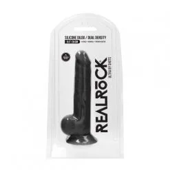 Gode à Ventouse Dual Density Avec Testicules 17 Cm D'Insertion - RealRock -Sextoys boutique gode a ventouse dual density avec testicules 17 cm d insertion realrock 7