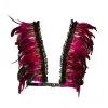Collection Exclusive Paradise Boutik Harnais à Plumes Noir Et Rose