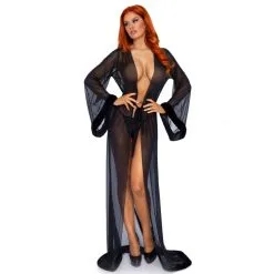 Déshabillé Long - Leg Avenue -Sextoys boutique kimono long 3