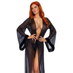 Déshabillé Long - Leg Avenue -Sextoys boutique kimono long 4