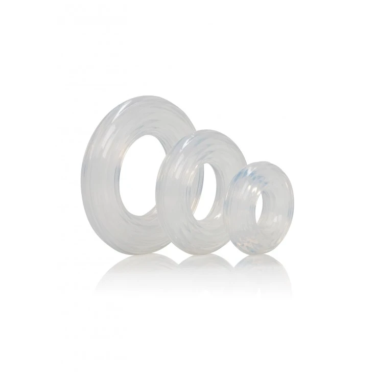 Kit De 3 Cockrings Transparents - Calexotics 1 Kit De 3 Cockrings Transparents - Calexotics