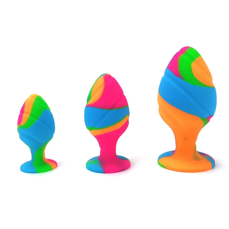 Kit Plug Anal Ventousé Multicolore ‘Plug Me 2’ 1 Kit Plug Anal Ventousé Multicolore ‘Plug Me 2’