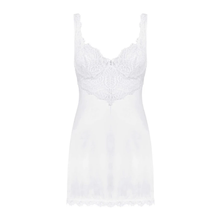 Nuisette Avec Décolleté En Dentelle ‘Amor Blanco’ – Obsessive 3 Nuisette Avec Décolleté En Dentelle ‘Amor Blanco’ – Obsessive – Image 3