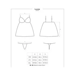 Nuisette Babydoll à Armatures Et String ‘Luvae’ - Obsessive -Sextoys boutique nuisette babydoll a armatures et string luvae obsessive 6