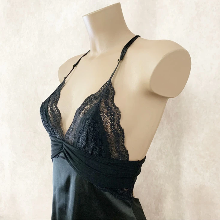 Nuisette Dos Nu En Dentelle Et Satin 4 Nuisette Dos Nu En Dentelle Et Satin – Image 4